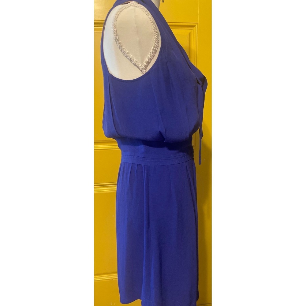 See by Chloe Blue Designer Halter Dress SZ 4 Polished Statement Bow Neck Paris - Picture 5 of 11
